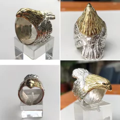 Anillo exclusivo: Águila oro 18k. y plata 925 (A pedido) en internet