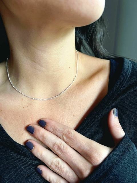 Cadena/ Gargantilla: Retorcida brillante - Plata 925 - comprar online