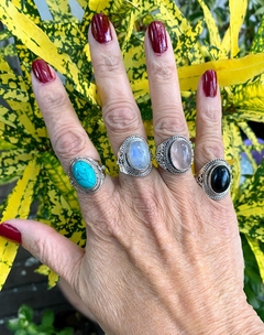 Anillo Indi - plata 925 piedra ónix - Marta Escobar Joyas de Autor