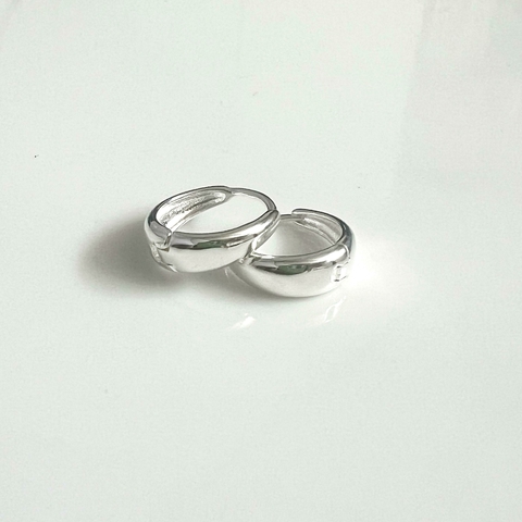 Argollas con bisagra - plata 925