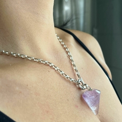 Conjunto cadena /dije péndulo amatista