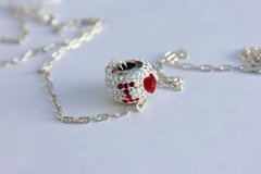 Dije para pulsera / charm - cristal Swarovski - plata 925