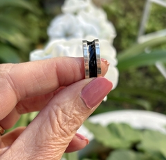 Anillo/Alianza: Cintas de plata y esmalte en internet