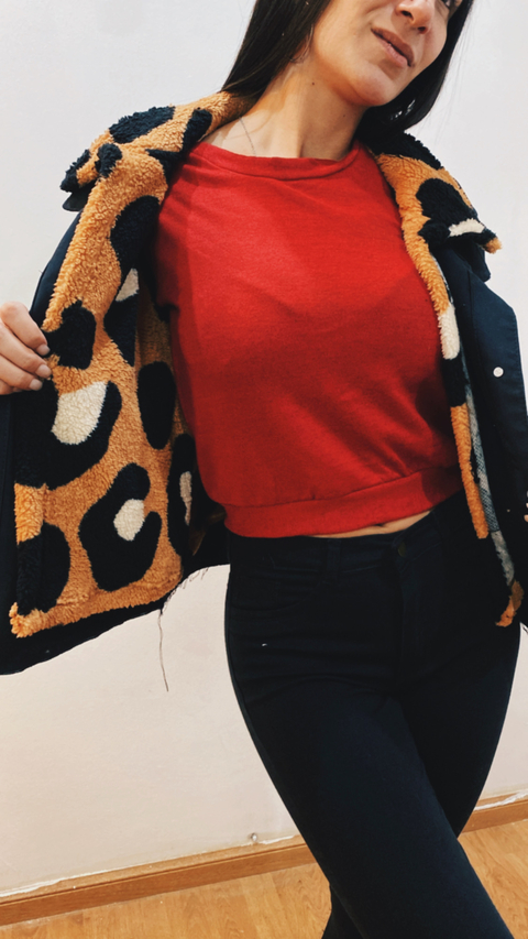 Campera Mom Corderito PRINT