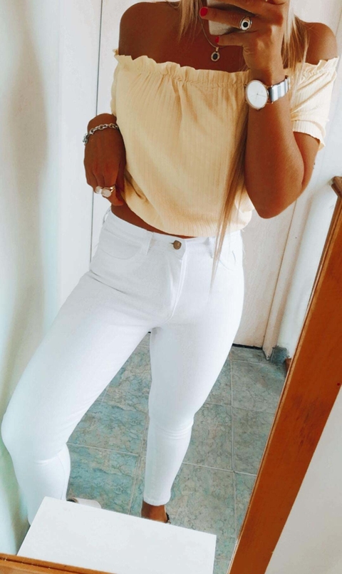 Pantalón BLANCO Jeans Tobillero