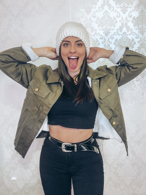 Campera Mom Piel Desmontable animal prin