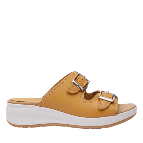 Zueco Cuero Camel Hebillas - comprar online