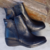 Bota Corta Cuero Negro Dos Cierres - comprar online