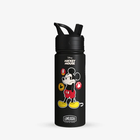 Botella Térmica Disney Lumilagro Rebatible 530ml Acero inoxidable Mickey Mouse