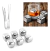 Hielo cubo acero x6 con pinza hielo - comprar online