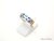 Anillo de Plata y Oro Medio Sin Fin Dos Hileras Zircones Blancos y Azules. en internet