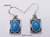 Aros de Plata Colgantes con Piedra Turquesa - comprar online