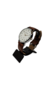 Reloj Dakot Hombre Cuadrante Blanco y Correa Cuero Marrón en internet