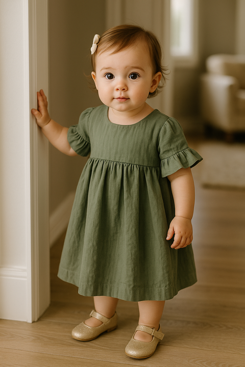 Vestido de tussor con mangas - Labendel