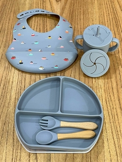 Set de alimentación de silicona estampado (3 unidades) - DK en internet
