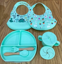 Set de alimentación de silicona estampado (3 unidades) - DK - tienda online