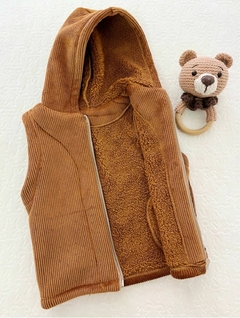 Chaleco de corderoy con piel - CM - comprar online