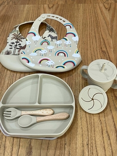 Set de alimentación de silicona estampado (3 unidades) - DK - comprar online