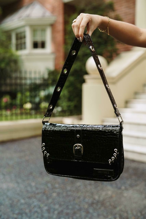 Cartera Dallas negro croco