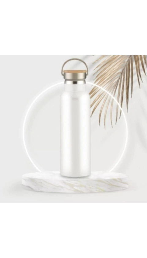 Botella Térmica Tapa Bambú