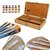 Kit Pintura Caja Madera Paleta Pinceles Acrilicos C7