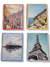 Cuaderno A5 Espiral Ciudades Husares 80 Hojas Pack X 4