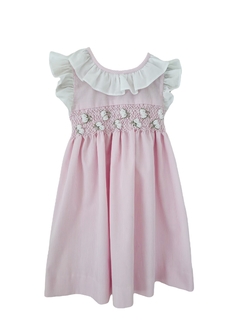 Vestido Smock Cruz Rayitas Rosa - comprar online