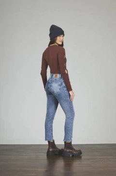 Jean mom ventana bota deflecado elastizado - 092 - comprar online