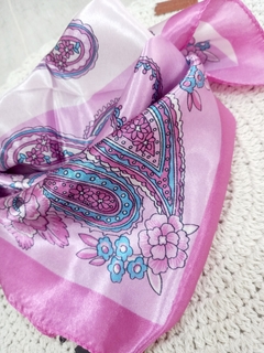 Pañuelo de Seda - ACUA FLOR - Alma Morena