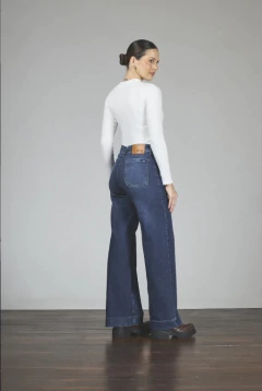 Jean wide leg stone bolsillo vista elastizado - 376 en internet