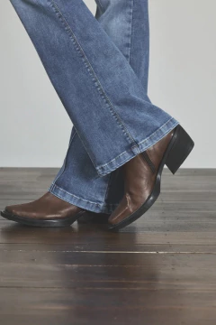 Jean semi oxford stone con alforza elastizado - 420 - tienda online