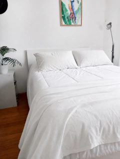 Combo: 2 Almohadones 50x70 + Pie de cama | Blanco - comprar online
