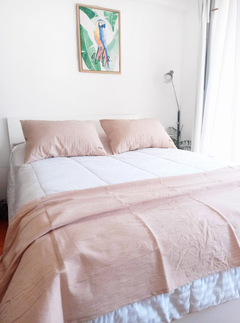 Combo: Pie de cama + fundas | Rosa viejoo - comprar online