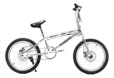 Bicicleta Randers Rodado 20 Bmx Freestyle Cromada Rotor Freno a Disco