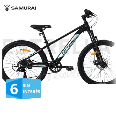 BICICLETA SAMURAI SHONEN RODADO 24 CON CAMBIOS - comprar online