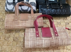 Bolsa de Mão Couro e Palha - Atacado R$ 40,00 unidade - comprar online