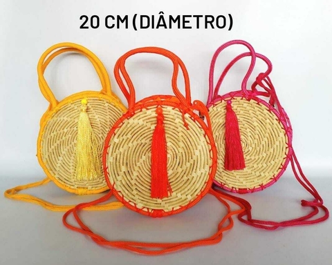 Bolsa Redonda em Palha de Carnaúba - Atacado R$ 50,00 unidade