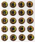 Olho 3D - Dourado Avermelhado 9mm com 20 Unidades