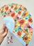 Abanico de varilla plastica y tela estampada Girasoles Grandes 23cm - amapolasmoras