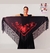 Manton Triangular Grande Bordado a Maquina Jersey 2mt Español Negro bordado Rojo - comprar online