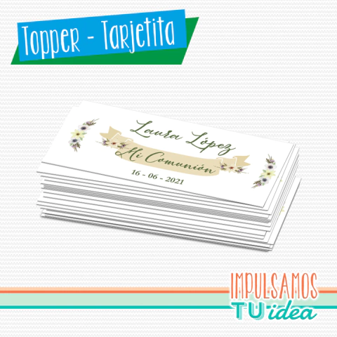 Comunión nena Laura, tarjetita souvenir comunión imprimible