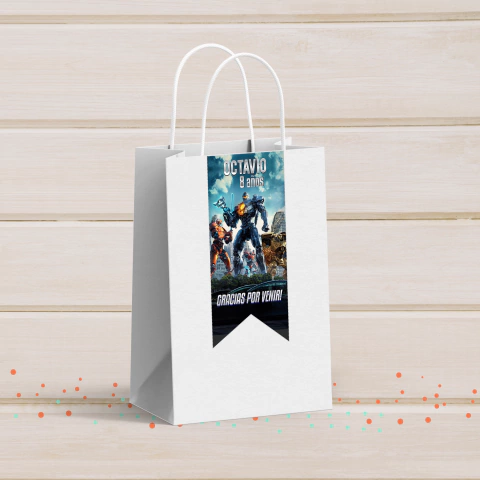 Cumple titanes del pacífico, tag para bolsita pacific rim imprimible - comprar online