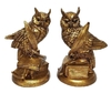 9180 - ESTATUETA CORUJA PINT GOLD 20CM 2MOD JG C/2