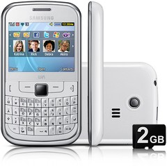 SAMSUNG CH@T 335 BRANCO, CÂM 2.0MP, WI-FI, MEMÓRIA 60MB