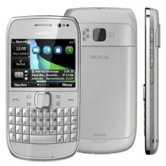 NOKIA E6 PRATA QWERTY C/ CÃMERA 8MP+ VGA, 3G, WI-FI, GPS, BLUETlOOTH, TOUCH SCREEN