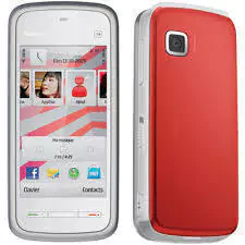 NOKIA 5230, BRANCO E VERMELHO, CLARO, 3G, 2MP, TOUCHSCREEN, MP3, BLUETOOTH