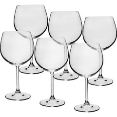 Conjunto de Taças para Vinho Borgonha Bohemia em Cristal 570 ml - 6 Peças