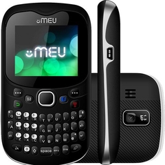 Celular Desbloqueado Meu SN23 Preto com Trial Chip,Teclado Qwerty, Câmera 1.3MP, Bluetooth, Rádio