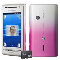 SONY ERICSSON XPERIA X8 BRANCO/ROSA ANDROID 2.1 C/ CÂMERA 3.2MP, WI-FI, 3G, BLUETOOTH, TOUCH