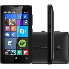 Smartphone Microsoft Lumia 532 Dual DTV Preto com Windows Phone 8.1, Tela 4", TV Digital, Dual Chip, 3G, Câmera 5MP e Processador Quad Core de 1.2 GHz